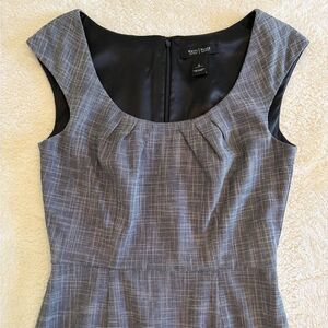 White House Black Market Gray Plaid Fit & Flare Dress | Size 0